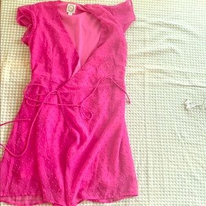 Francesca’s polka dot wrap dress